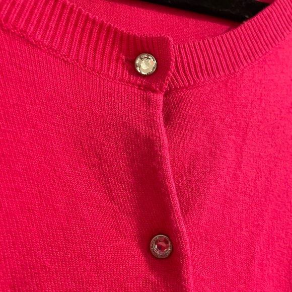 Express Pink Button Up Sweater Cardigan Top, Jewel Buttons, Size Medium - Picture 9 of 16
